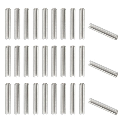 PATIKIL Slotted Spring Pin, 50 Pcs 1/8" x 3/4" (3.2mm x 20mm) 304 Stainless Steel Split Roll Pins Spring Dowel for Home Improvement Automotive Machine Repair, Silver - Colors B
