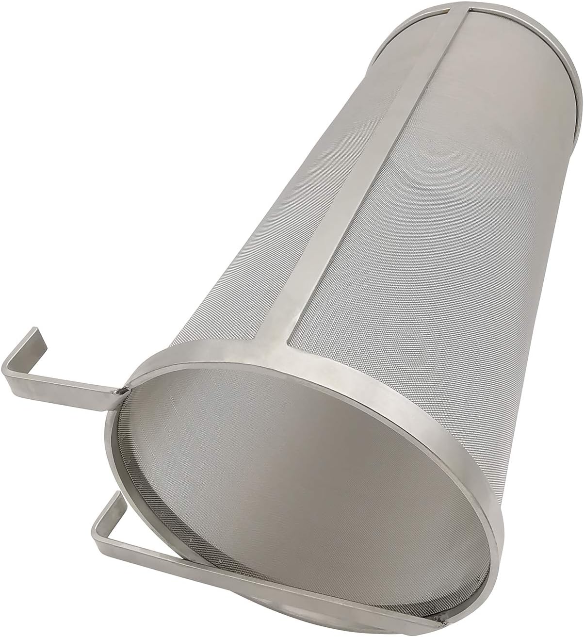 Hop Hopper Spider Strainer Basket Filter for Homebrew Hops Beer & Tea Brewing Bucket Fermenter Kettle, 304 Stainless Steel 300 Micron Mesh - 4" x 10"