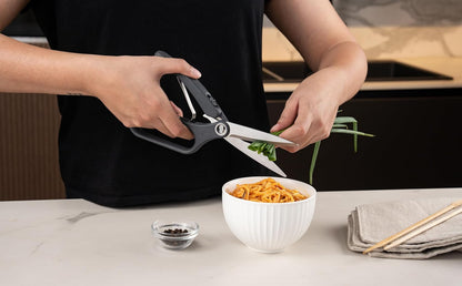 Zyliss Heavy Duty Home & Kitchen Herb Shears Scissors with Innovative Stem Stripper, Versatile Kitchen Shears for Trimming Weeds, Flower Buds & More - White/Green - 8.5 x 4.2 x 0.4 inches