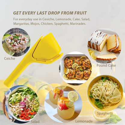 Juice Squeezer Handheld Lime Juicer Squeezer Effortless Juice Presser Small Manual Fruit Squeezer Citrus Press Folds Flat Design For Saving Space Strorage, Easy to Use for Lemon, Lime, Cirtus, Orange