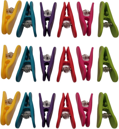 Handy Housewares 6-Piece Colorful Snack Bag Clips Set - Multi-Purpose for Chips, Craft Bags, and More
