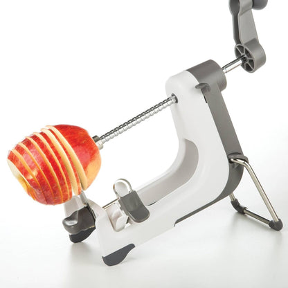PL8 Professional Apple Machine - Ergonomic Apple Peeler with Tilted Base, Silicone Non-skid Feet for Stability, and Foldable Stainless Steel Stand for Easy Storage