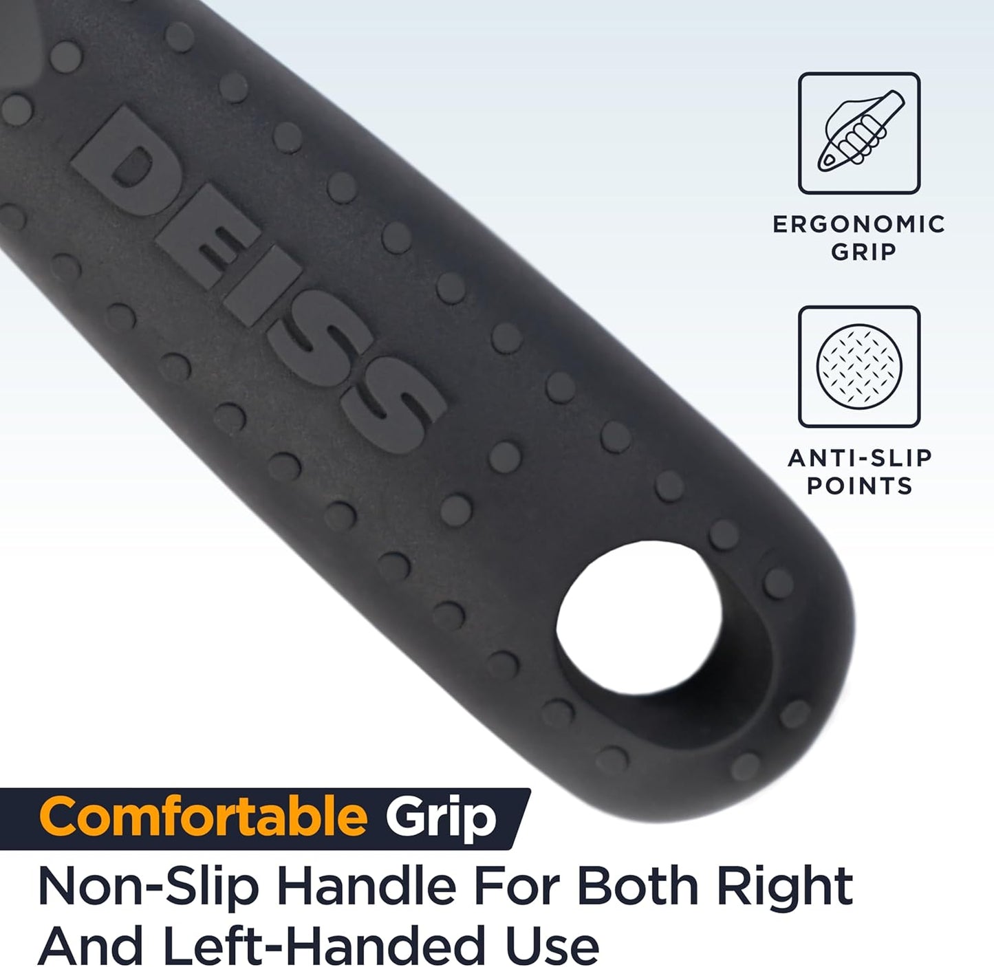 Deiss PRO Swivel Vegetable Peeler - Sharp Japan Stainless Steel Peeler With Easy Non-Slip Hand Grip, Potato Peelers For Kitchen, Fruit, Carrot, Apple, Veggie, Kiwi, Durable, Dishwasher Safe