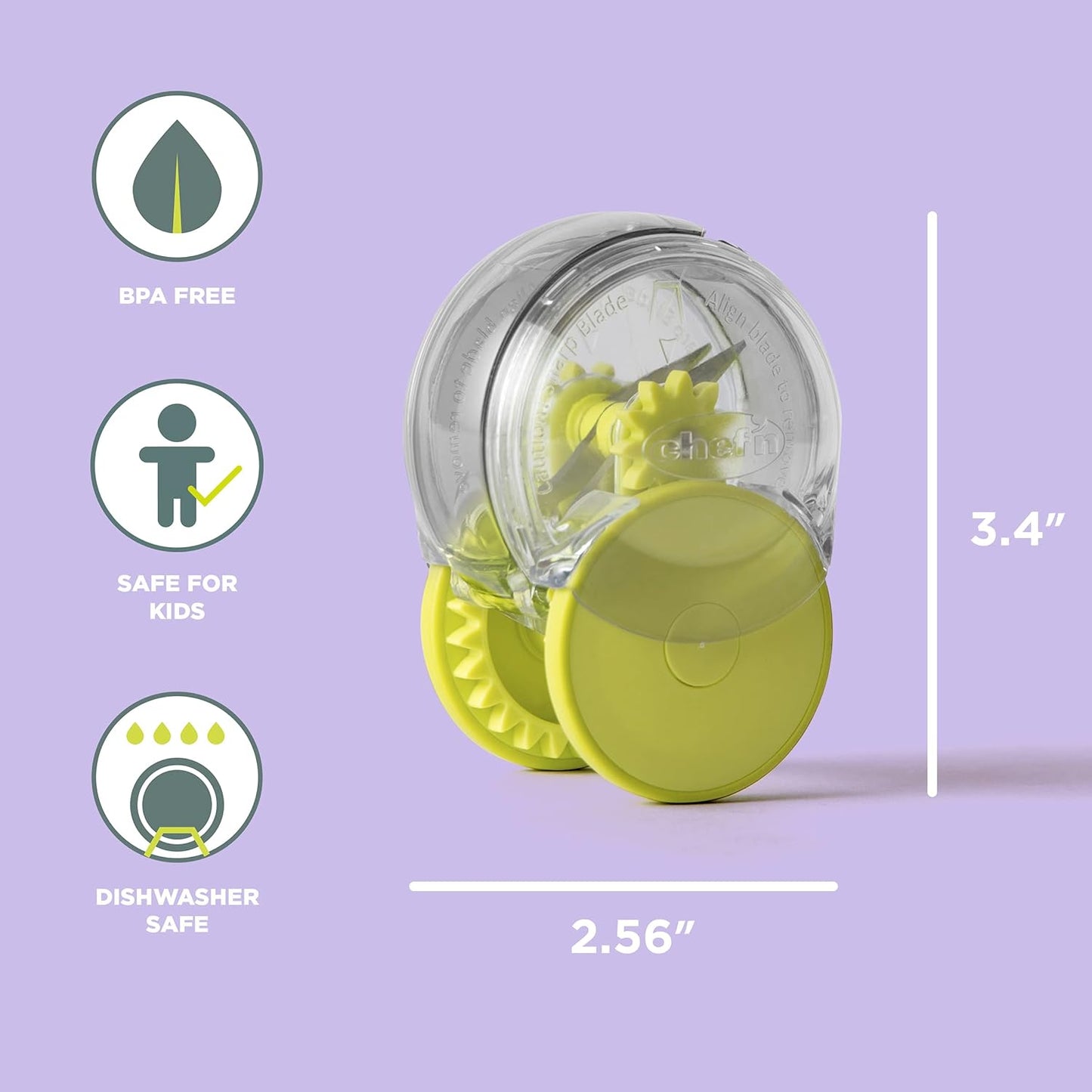 Chef’n GarlicZoom Garlic Chopper, Handheld Garlic Mincer with Rolling Action, Easy to Use and Clean, Compact Size for Quick Prep, Dishwasher Safe