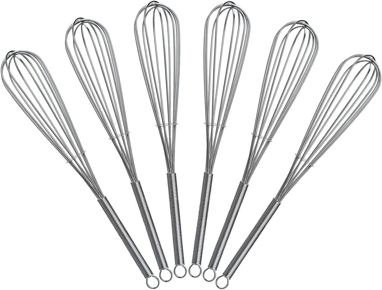 7.2 inch Mini Wire Whisk 6 Pack - Stainless Steel