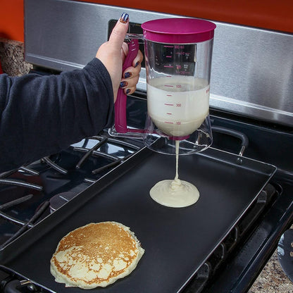 Pancake Batter Dispenser, BPA Free Pourer with Measurable Scale, Effortless Pancake Making