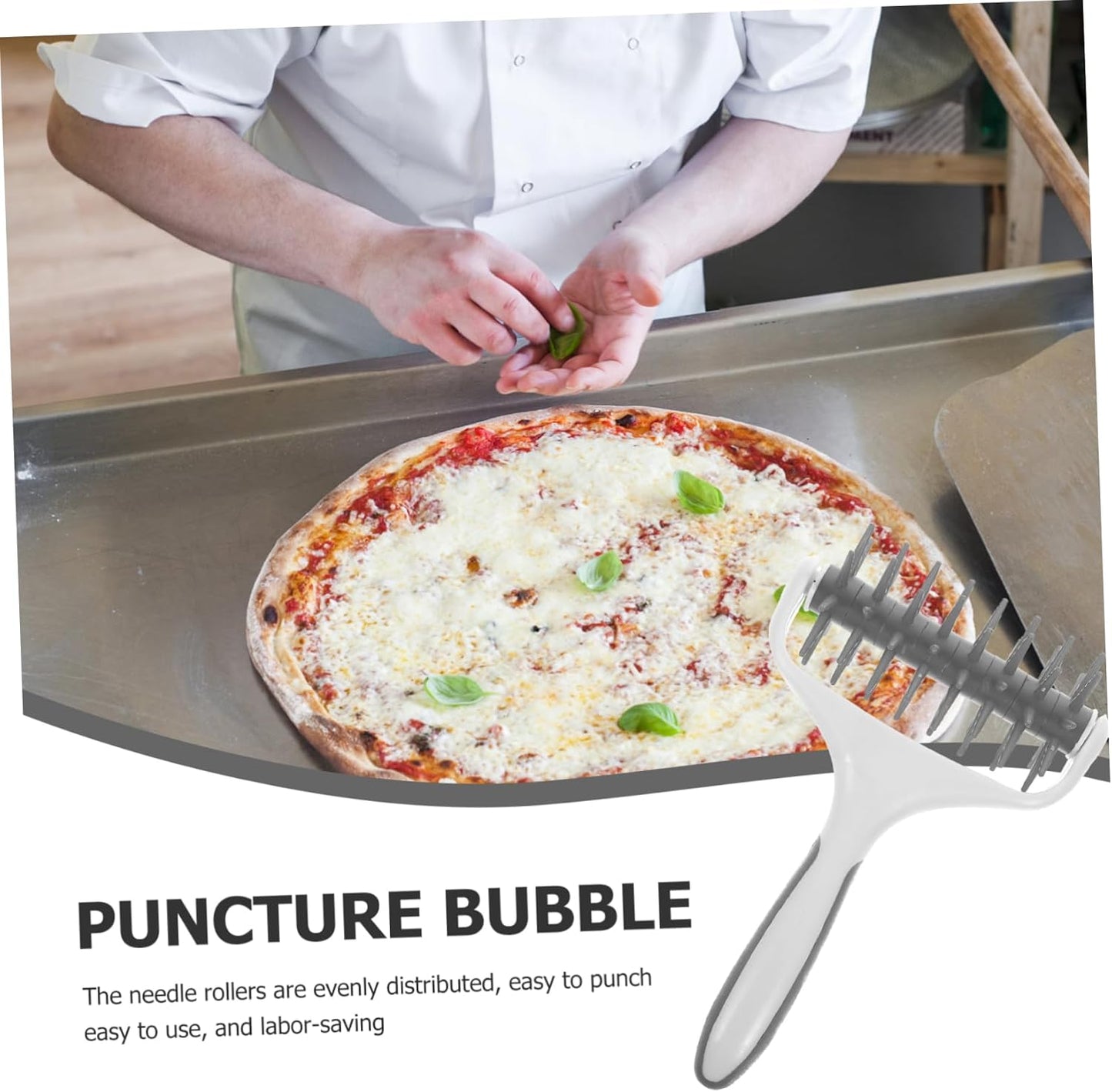 Garneck Kitchen Baking Tool Pizza Dough Docker Pizza Bread Pin Puncher Pastry Puncher