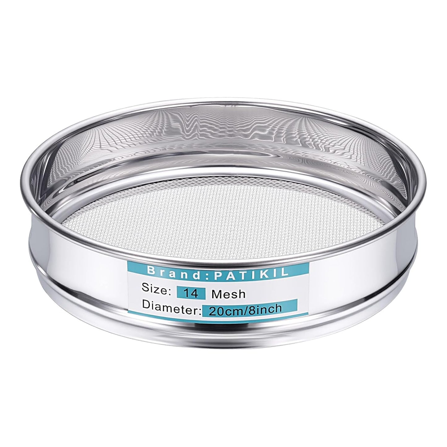 PATIKIL 325 Mesh(0.045mm) Lab Sieve, 3.9"(10cm) Diameter Sifting Screen 304 Stainless Steel Wire Cloth Fine Mesh Sieve for Industrial Laboratory Home Soil Sifter Dry Sift Screens Hash - Colors C