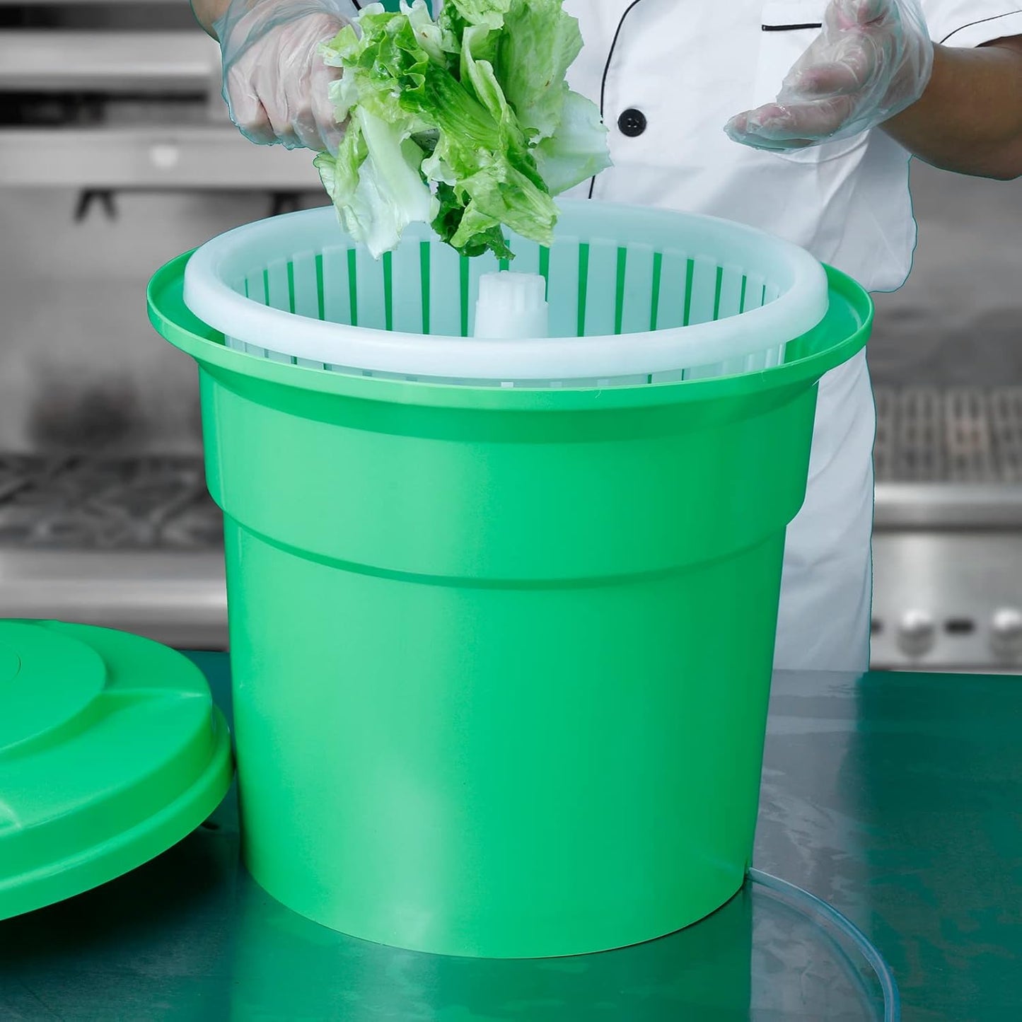 Wutfly 5 Gallon Large Commercial Manual Salad Spinner/Dryer