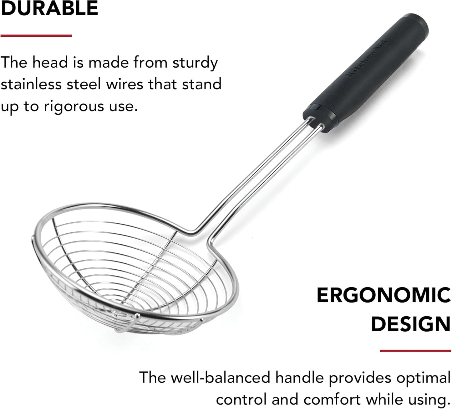KitchenAid KE010OHOBA Classic Stainless Steel Asian Strainer