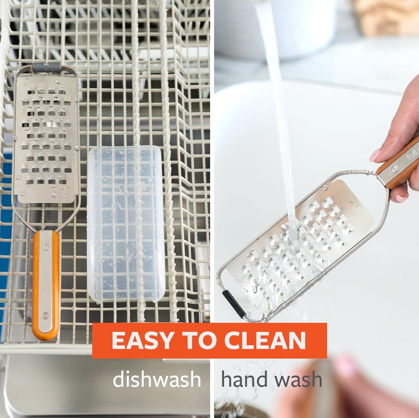 Full Circle Simply the Zest, Fine Grater and Zester with Innovative Food Catcher, High Performance Zesting – Perfect for Parmesan, Garlic, Lemon, Fruit, Chocolate and Ginger, Dishwasher Safe