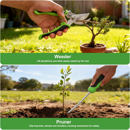 Yesker Pruning Shears Garden Shears 7.8" Professional Garden Scissors Sharp 65 Manganese Steel Blade Heavy Duty Clippers Hand Pruners for Cutting Fresh Flowers Branch Plant Trimming Gardening Tools