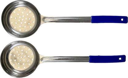 8 Ounce Solid Stainless Steel Portion Control Ladle Spoon for Measuring and Serving; Commercial Grade Serving Scoops [Pack of 2]