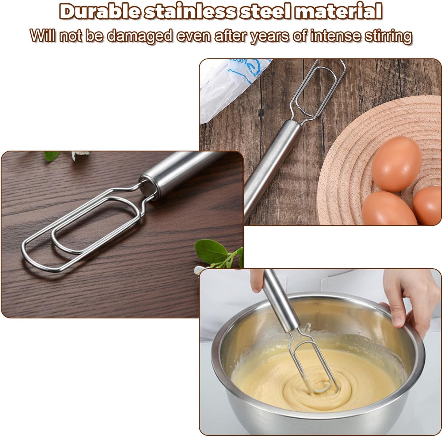 Sour Dough Whisk,Danish Dough Whisk Stainless Steel,Danish Doughs Whisks,for Sourdough, Pizza & Cake Batter, Reaches Bottom of Deep Bowls & Jars