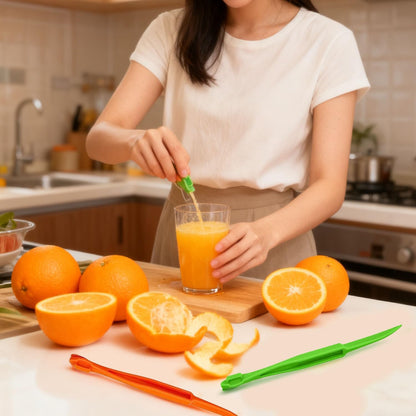 Orange Peeler Tools Citrus Peel Cutter Easy Fruit Vegetable Slicer Lemon Opener Remover Fruit Tool Kitchen Utensils Gadgets (2PCS Dual)