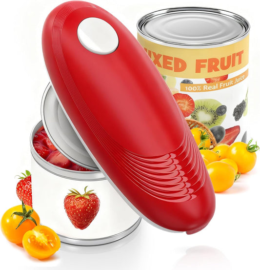 Electric Can Opener, Food Safe Automatic Can Opener with Smooth Edge, Open Your Cans with A Simple Press of Button, Can Opener Electric Kitchen Gifts for Seniors and Arthritis