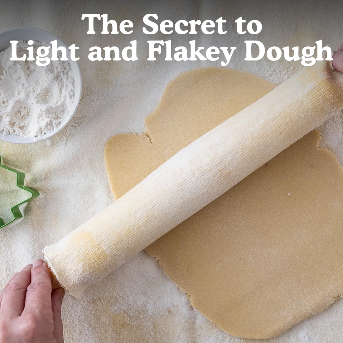 Regency Wraps Natural Pastry Cloth 20"x24" with 15”Rolling Pin Cover, 100% Cotton for Non-stick Dough Rolling, Achieve Perfect Dough for Baked Goods.