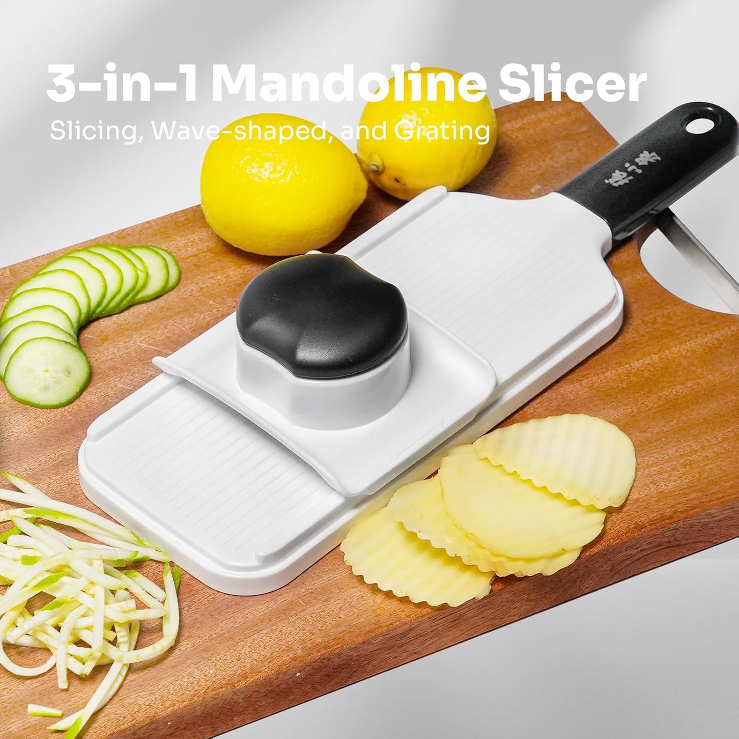 ZHANG XIAO QUAN SINCE 1628 Handheld Mandoline Slicer 3-in-1, Veggie Shredder Cutter with Interchangeable Utral Sharp Blade, Vegetable Slicer Chopper forVegetable, Fruit