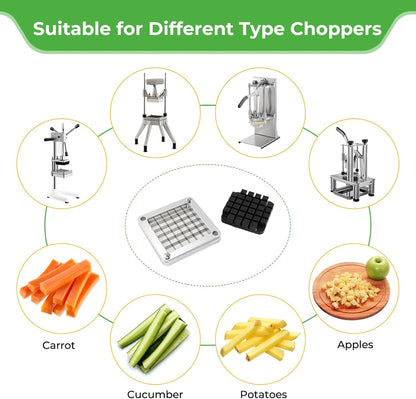 Replacement Chopper Blade Commercial Vegetable Chopper Dicer Stainless Steel Blade for Fruit Cutting Machine Tomato French Fries Cutter (3/8″ Blade)