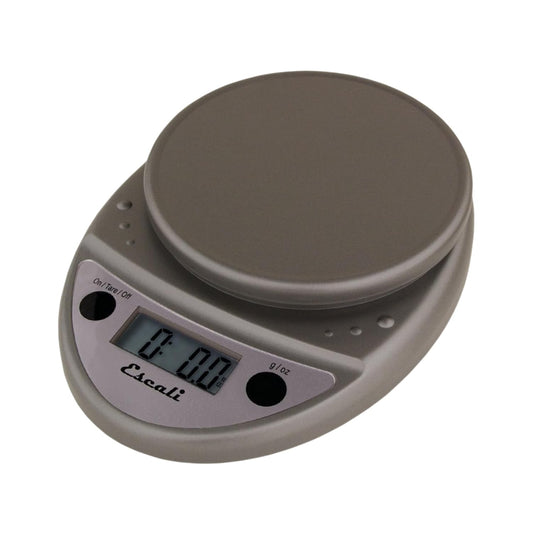 San Jamar Escali Digital Kitchen Scale, 11 lb Capacity, Tare Function, Precise Readout, Compact 8.5" x 6", Metallic Plastic (Model SCDG11M)