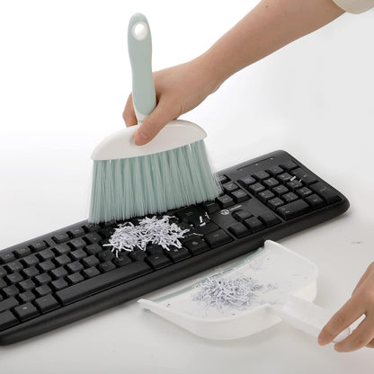 Frcctre 3 Pack Small Dustpan and Brush Set, Multipurpose Plastic Small Hand Whisk Broom and Dustpan Set Cleaning Sweep Tools for Desk Car Keyboard Countertop Home Kitchen