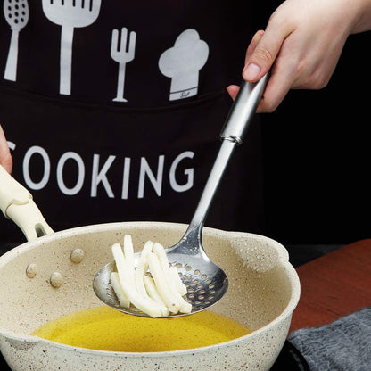 Berglander Stainless Steel Cooking Skimmer - Slotted Spoon for Straining, Ideal for Kitchen Use