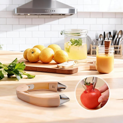 Strawberry Huller Pineapple Eye Remover Tool, Multifunctional Kitchen Gadget Food Grade Stainless Steel Precision Tips Ergonomic Non-Slip Handle for Garlic Peeling, Potato Eye Digging (Blue-3 Pcs)