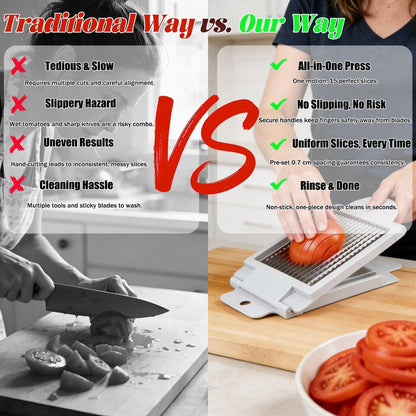 Tomato Slicer Manual Tomato, Mushroom, Avocado，Ham, and Egg Cutter Home Use Stainless Steel Slicer