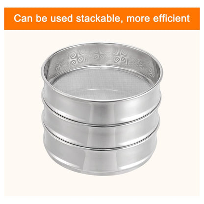 PATIKIL 35 Mesh Lab Sieve, 8" Diameter Test Sieve 304 Stainless Steel Wire Cloth (0.5mm) for Industrial Laboratory