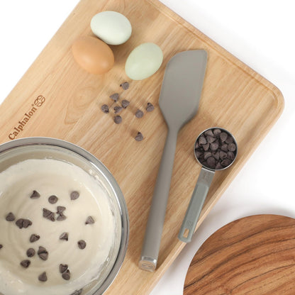 Calphalon Prime Scraper Set, 2-Piece Silicone Kitchen Scraper Set, Flexible Baking & Cooking Scrapers, Heat-Resistant Nonstick-Safe Tools with Ergonomic Handles, Navy
