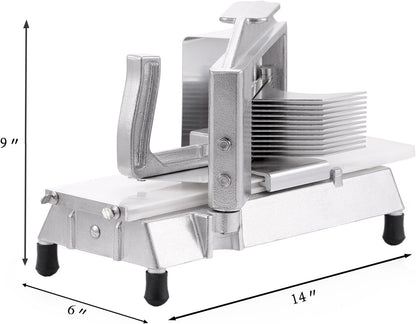VEVOR Commercial Tomato Slicer 3/16 inch Heavy Duty Tomato Slicer Tomato Cutter with Built-in Cutting Board for Restaurant or Home Use (3/16 inch)