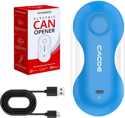 CACOE Automatic Smart Electric Can Opener with Auto Stop & USB-C Charging - Cordless Can Opener for Elderly and Arthritic Users for Seniors & Arthritis, Effortless One-Touch Open (black)