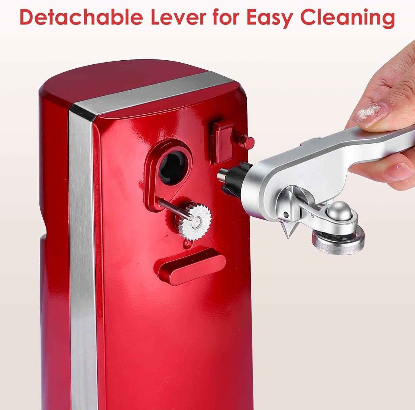 Davivy Electric Can Opener - One-Touch Hands-Free Operation,Removable Stainless Steel Cutter, 3-in-1 Design with Knife Sharpener&Bottle Opener(Blue)