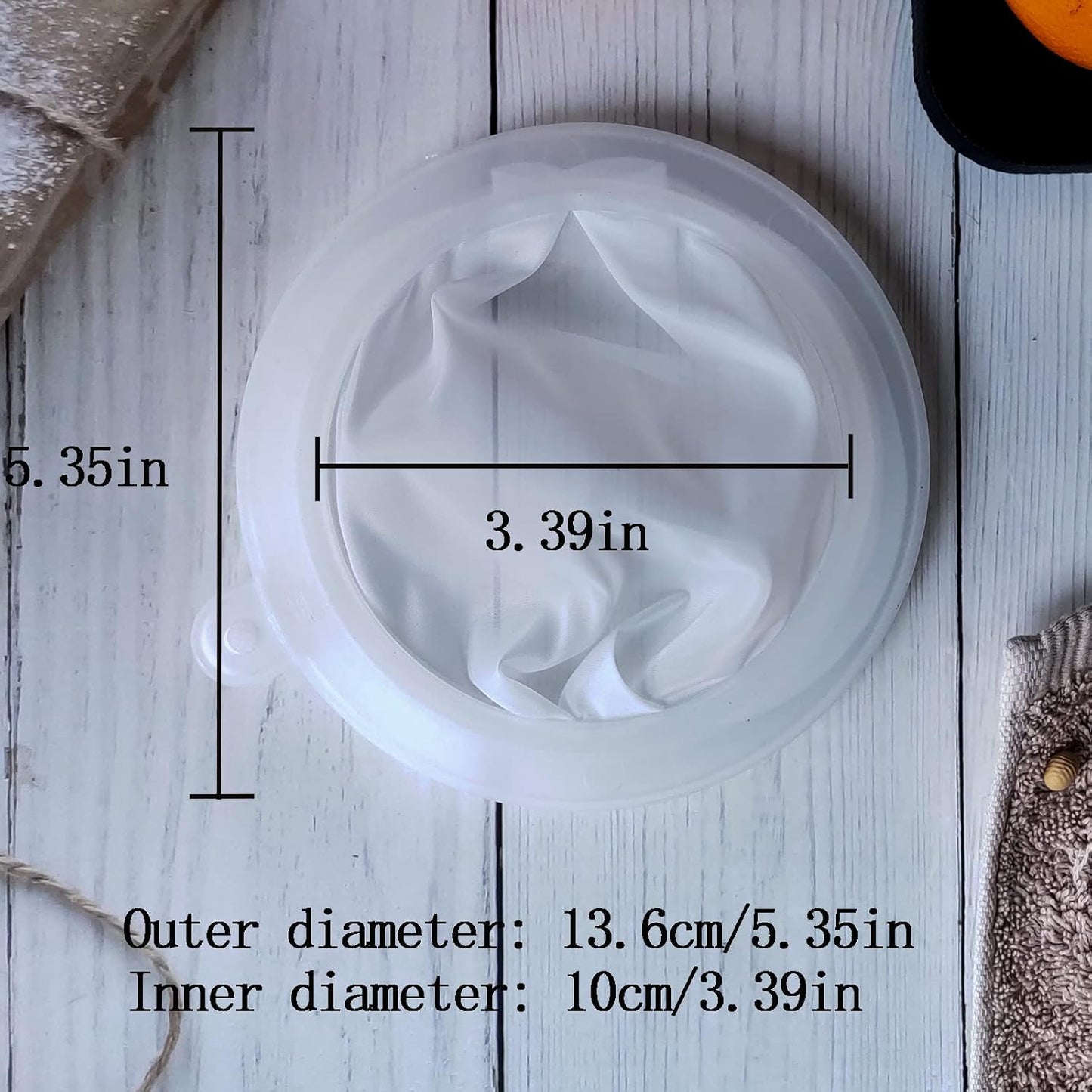 4 Pieces 200 Mesh Strainer Kitchen Food Filter，Ultra-Fine Nylon Mesh Sieve，Plastic fine mesh Colander for Filtering Soy Milk, Coffee, Milk, Yogurt, Juice
