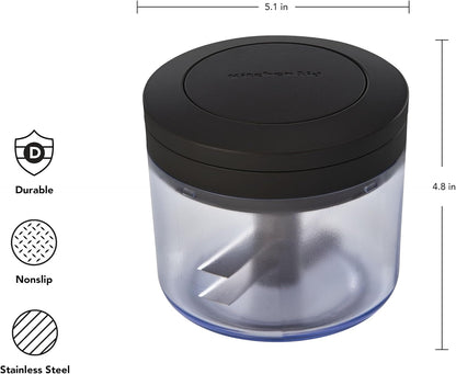 KitchenAid Manual Food Chopper, 3.8 Cup, Black