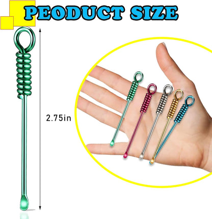 25 Pcs Mini Spoon Tiny Shovel Spoon Portable Scoop Pendant Tiny Powder Spoons for Spices Salts Sand Spice Scoop