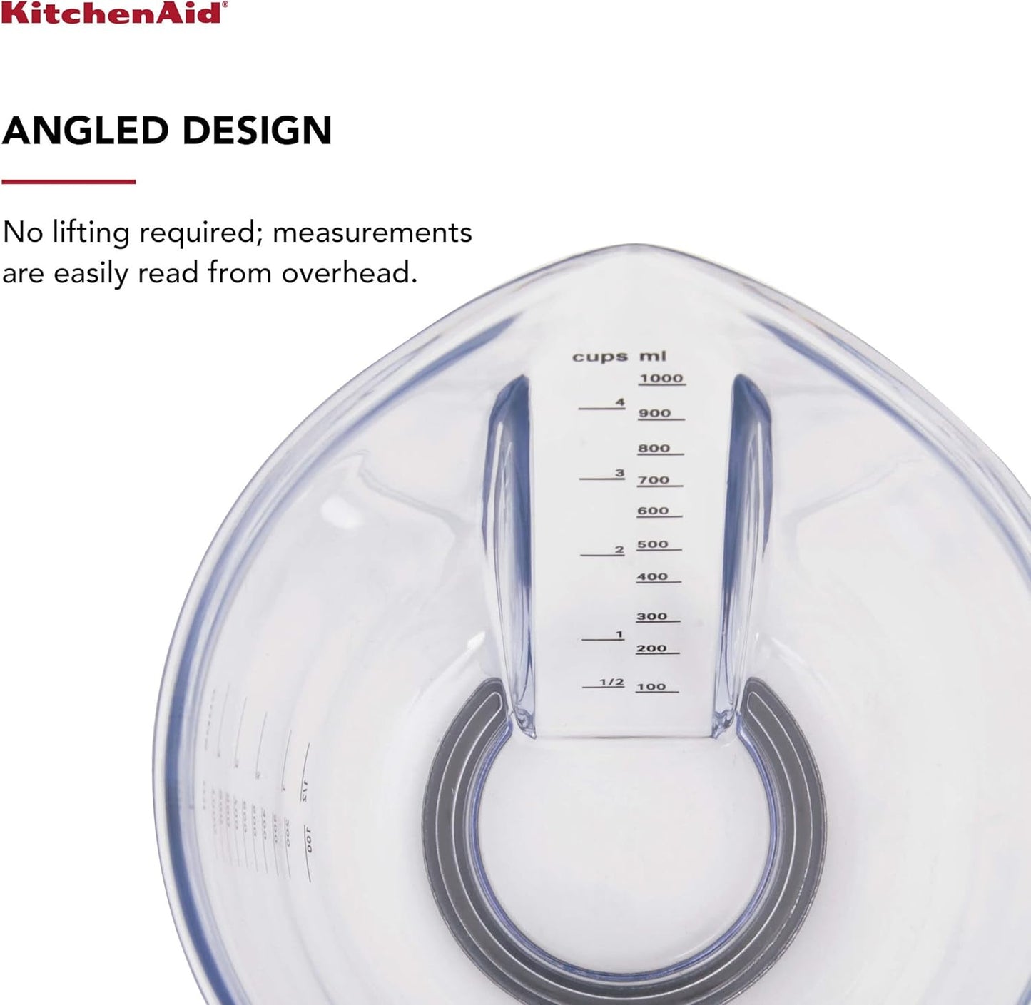 KitchenAid KQ298OSOBA Gourmet Set of 3 Measuring Jugs, Onyx