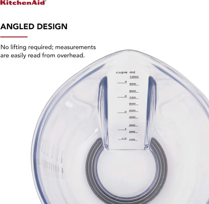 KitchenAid KQ298OSOBA Gourmet Set of 3 Measuring Jugs, Onyx
