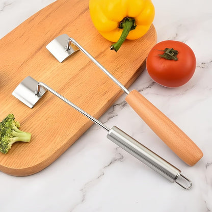 2Pcs Corn Peeler for Corn on The Cob Stripper Tool, Long Handle Stainless Steel Corn Stripping Tool Kernel Remover (Silver+Brown)