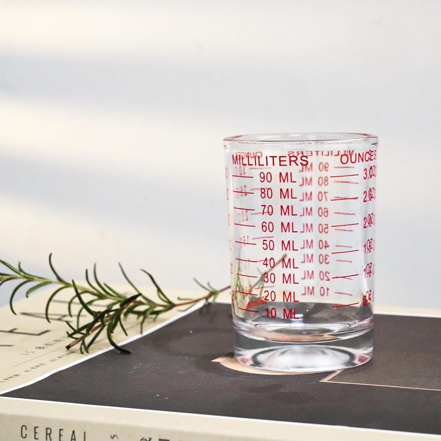 BCnmviku 1 PACK Shot Glass Measuring Cup 3 Ounce/90ML Liquid Heavy High Espresso Glass Cup