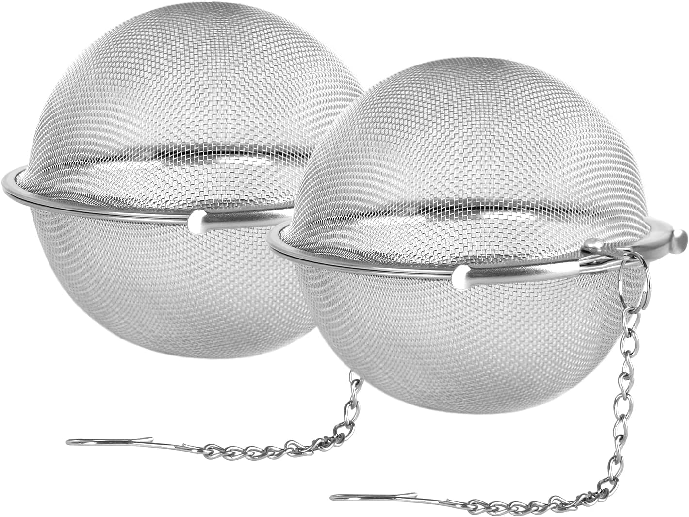 Fu Store 2pcs Stainless Steel Mesh Tea Ball 2.1 Inch Tea Strainers Teas Infuser Strainer Filters for Teas