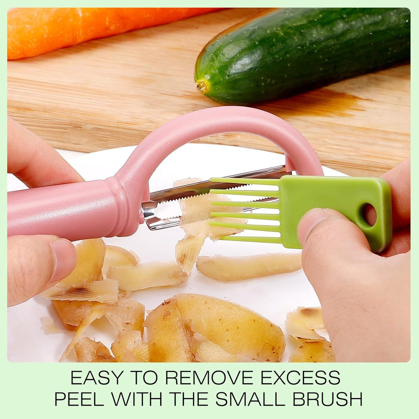 Senbowe Upgrade Potato Peeler for Kitchen, 6PCS Stainless Steel Vegetable Peeler, I and Y Veggie Food Peeler for Apple Fruit Carrot Zucchini Cucumber,Good Grip Makes Peeling Very Easy