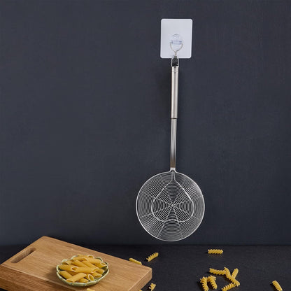 Eisinly Strainer Skimmer Spoon for Cooking and Frying, 6.3 Inches Strainer with Handle Stainless Steel Kitchen Utensils Fryer Scoop Spoon