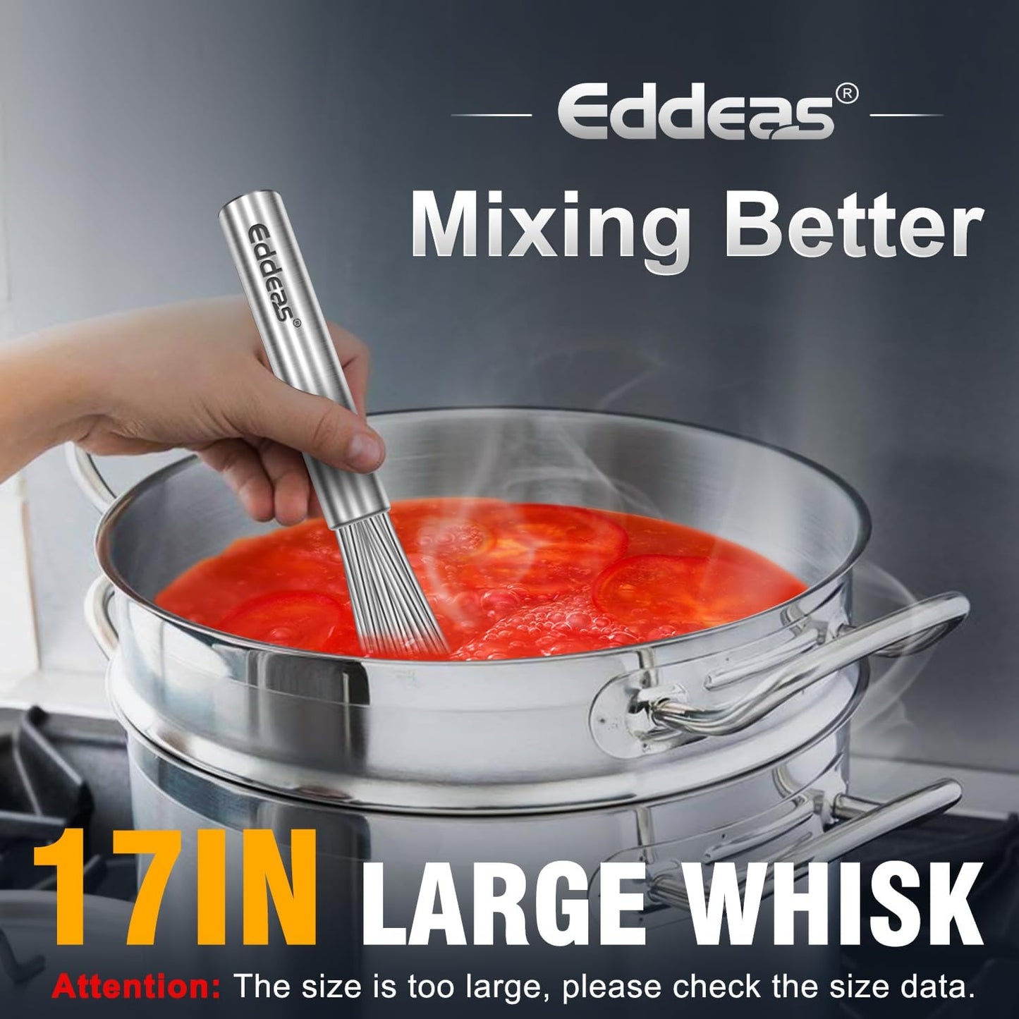 Whisks For Cooking - 500 °F Heat Resistant Silicone Whisk, Heavy Duty 7",9"&11inch Non-Scratch Balloon Kitchen Wisk tool Set, for cooking Wisking, Blending, Beating, Stirring, 3 Piece Black