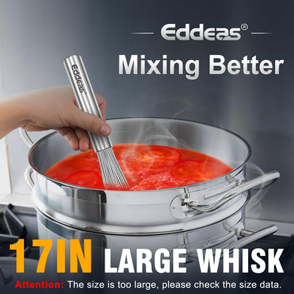 Whisks For Cooking - 500 °F Heat Resistant Silicone Whisk, Heavy Duty 7",9"&11inch Non-Scratch Balloon Kitchen Wisk tool Set, for cooking Wisking, Blending, Beating, Stirring, 3 Piece Black