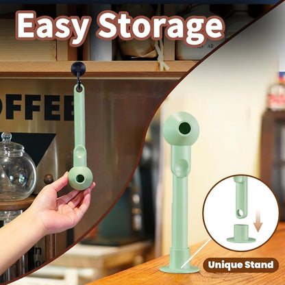 Coffee Scoop with Funnel for Ground Coffee, Protein Powder & Tea, for Reusable K Cup Refiller, 2TBSP Mess-Free, Funnel Design Prevents Spills (Black, 2-Pack)