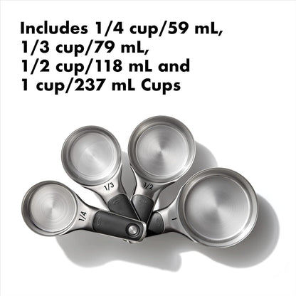 OXO Good Grips 4 Piece Stainless Steel Measuring Spoons with Magnetic Snaps