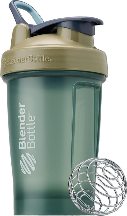 BlenderBottle Classic V2 Shaker Bottle Perfect for Protein Shakes and Pre Workout, 28-Ounce, Clear/Black