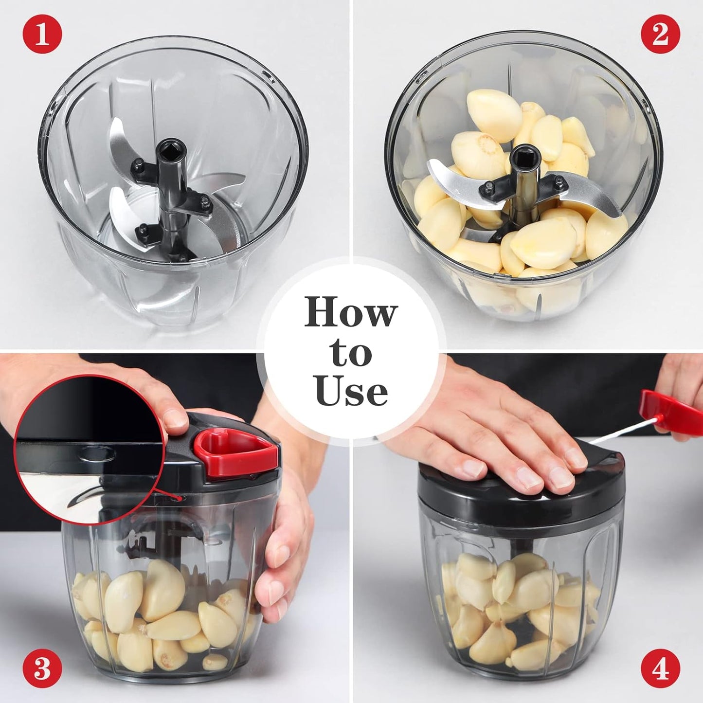 Cambom Manual Food Chopper Vegetable Cutter, Hand String Vegetable Chopper Onions Cutter for Vegetable Fruits Nuts BPA Free Food Safe Material, 550ml Green