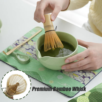 Clay&Fire Matcha Whisk Set, 9 pcs Ceramic Matcha Set, Gifts for Women,Matcha Bowl with Spout and Whisk, Matcha Kit for Matcha Lovers, Gift Mother's Day, Birthday, Anniversary